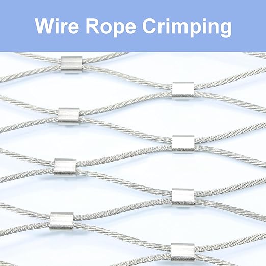 CooBigo 50Pcs 5/32""Cable Crimp Sleeves, Aluminum Wire Rope Crimping Loop Sleeve. Cable Ferrules for Cable and Wire Rope Crimp Double Barrel Crimp Sleeves (M4-5/32"")