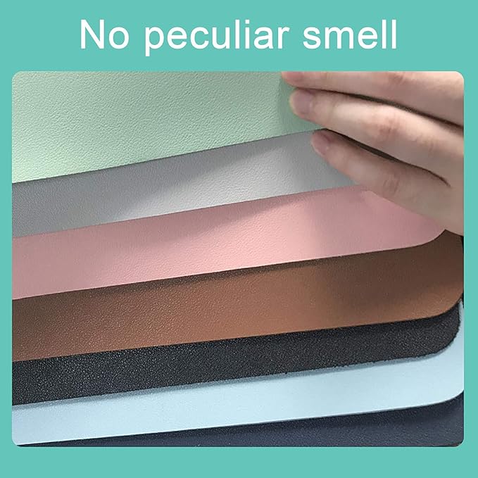 Leather Desk Pad Mat 24 X 12 Inch Large Desk Matt for Desktop,Non-Slip Waterproof Desk Mat for Keyboard and Mouse,Laptop Desk Blotter,Mousepad,Green Desk Mat for Gaming Office Home Work