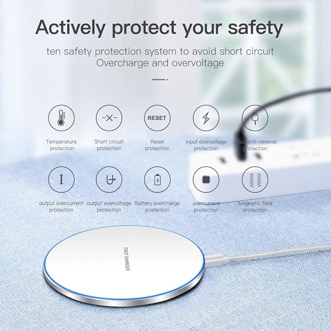 Fast Wireless Charger,20W Max Wireless Charging Pad Compatible with iPhone 17/16/15/14/13/12/SE/Pro,AirPods;FDGAO Induction Charge Mat for Samsung Galaxy S25/S24/S23/Note,Pixel/LG G8