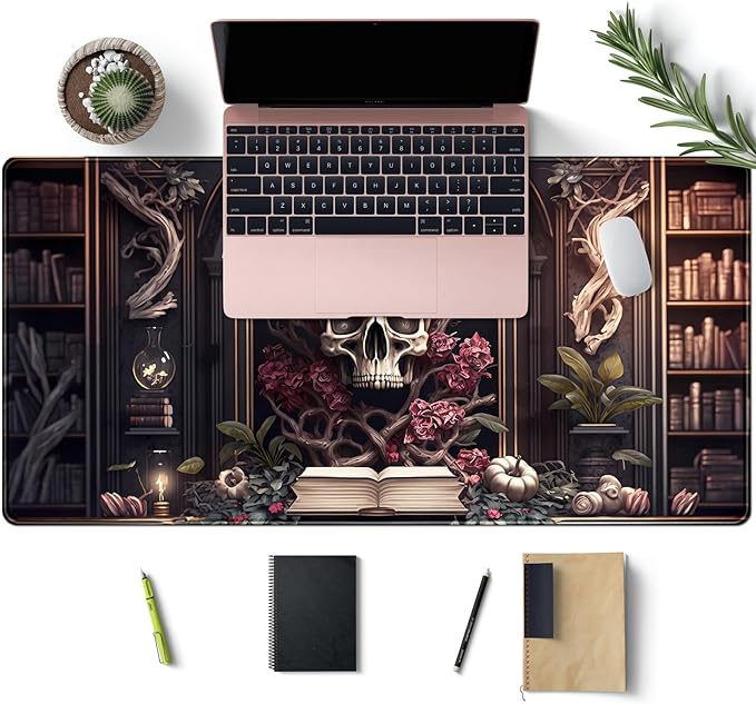 CYZFF Gothic Large Mouse Pad XXL Desk Pad Gaming Mousepad Extended Keyboard Mat 31.5 x 15.7 in Black Fabric with Lycra Surface and Rubber Base