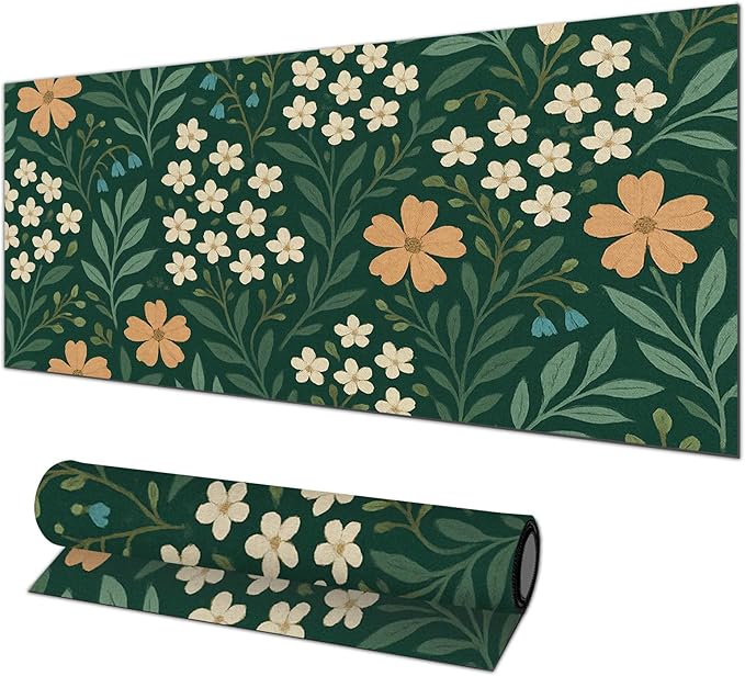 HOMETITUTE Floral Large Mouse Pad 31.5x11.8 Inch Gaming Desk Mat Non Slip Base XL Keyboard Pad Extended Computer Mat Waterproof Mouse Mat Desk Accessories for Office Home Desktop