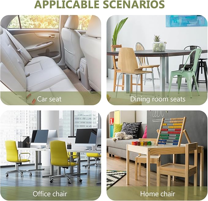 40x40cm Thickened Non-Slip Chair Cushion Pad, Soft Green Sofa Seat Cushion for Household and Garden Use, Comfortable Tatami Mat for Dining and Office Chairs
