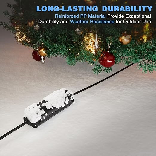 Flemoon [6 Pack] Outdoor Extension Cord Safety Cover with Waterproof Seal, Weatherproof Electrical Connection Box to Protect Outdoor Outlet, Plug, Socket, Christmas Holiday Decoration Light, Black