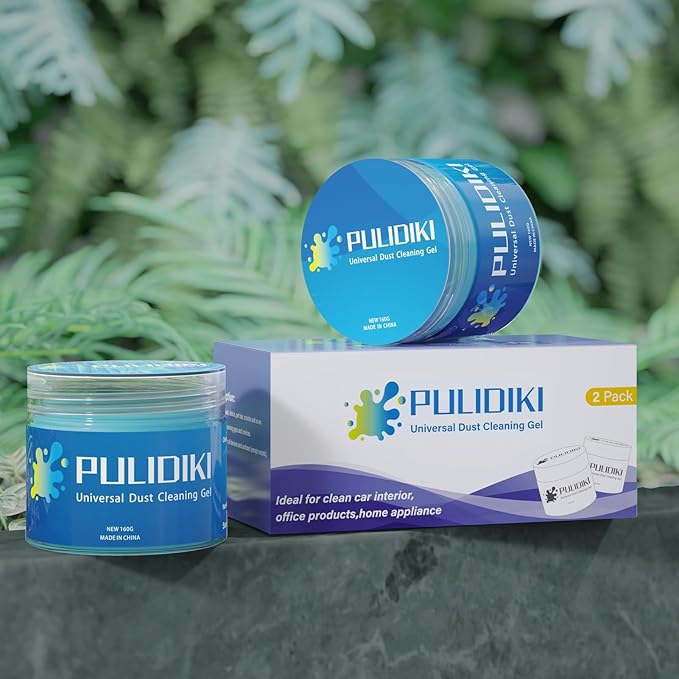 PULIDIKI Car Cleaning Gel Car Cleaning Putty Car Putty Auto Detailing Tools Car Slime Cleaner Dust Cleaning Gel for Car Interior Cleaner Car Cleaning Supplies Cleaning Kit Car Accessories Blue 2Pack