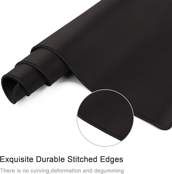 Gaming Mouse Mat/Mouse Pad 23.6x11.8x0.12Inch | XXL Mouse pad | Table mat/Large Size | Improved Precision and Speed | Rubber Base for Stable Grip on Smooth Surfaces Non-Slip (60x30Black004)