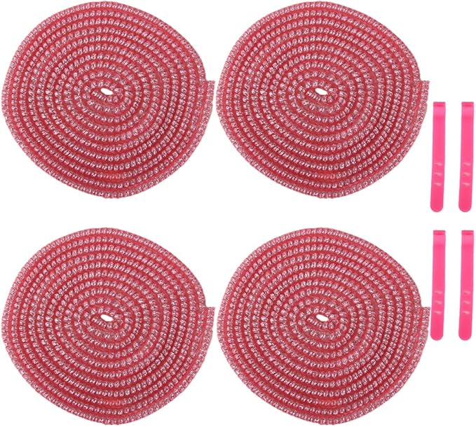 4pcs 1.6M(5.25FT) Spiral Cable Protector, Multicolor Suitable for Most Phone/Pad/Laptop USB Wire Cord Savers Protection Cover Anti-Break Wrap Charger Data Line Cables Sleeves, Laser Rose