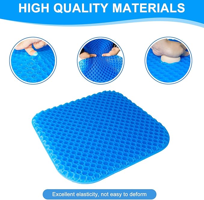 EVEME Large Anti-Slip Kayak Seat Cushion-18 x 17 inches - Waterproof Thicken Gel Boat Kayak Canoe Rowing Stadium Pad for Sit in Kayak Chair Lifetime Kayak Accessories Equipment Gear for Fishing Kayak