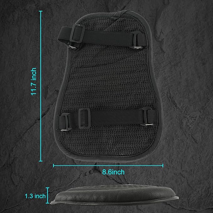 SUNPIE Motorcycle Seat Cushion Small Gel Cover Pad Foldable Universal 3D Honeycomb Structure Seats Cushion w/Breathable for Long Rides