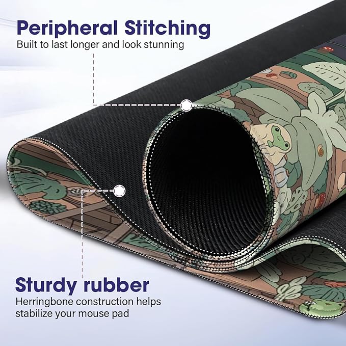 Professional Extended Gaming Mouse Pad - 31.5" x 15.7" Large Desk Mat with Stitched Edges, Waterproof Coating, Non-Slip Rubber Base for Gamers, Esports Pros, Office & Home