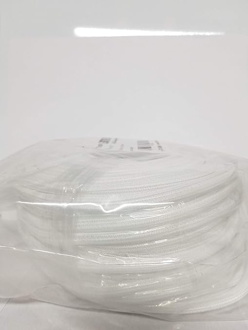 Electriduct 1/8" Hook Self Closing Sleeve Braid Wrap Around Sleeving Flame Retardant Flexible Mesh Cord Cover Cable Protector Wire Organizer - 100 Feet - White