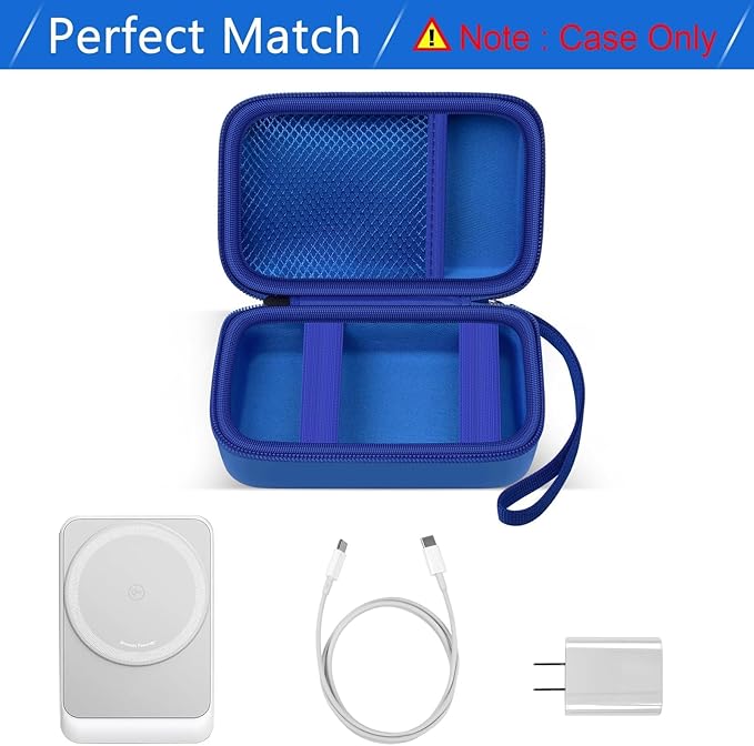 ANKHOH Case for Anker MagGo for Ucomx 3-in-1 for MagGo UFO Charging Station,for Augnner for Iseyyox for Apple MagSafe Duo for LISEN Wireless Charger Foldable Magnetic Charging Stand Storage Box-Blue