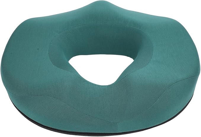 Donut Pillow, Breathable Latex Seat Cushion, Comfortable for Office, Home, Vehicles, Improve Sitting Posture with Pressure Reduce (Green)