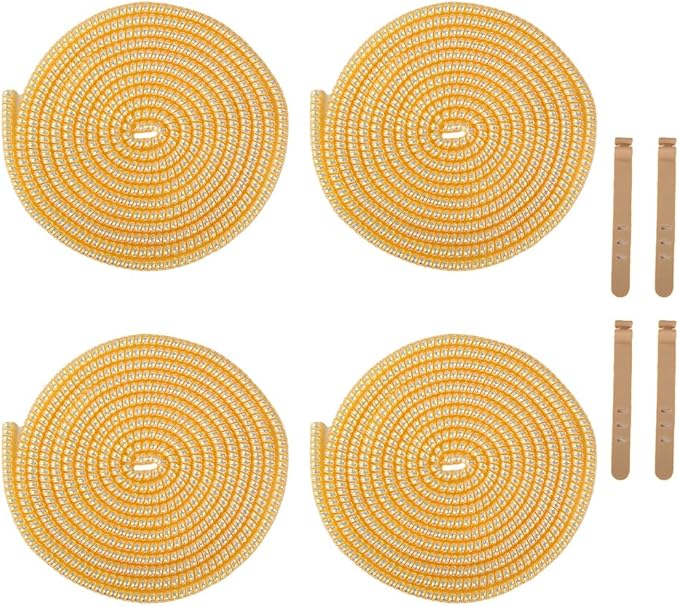 4pcs 1.6M(5.25FT) Spiral Cable Protector, Multicolor Suitable for Most Phone/Pad/Laptop USB Wire Cord Savers Protection Cover Anti-Break Wrap Charger Data Line Cables Sleeves, Laser Yellow