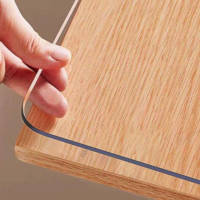 Clear Table Protector 16 x 72 Inch, 1.5mm Thick Plastic Table Cover, Waterproof PVC Clear Table Cover Protector, Desk Protector Mat, Writing Desk Pad for Desktop, Coffee & Dining Room Table