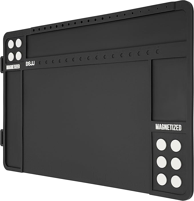 CKPART Gun Cleaning Mat, Premium Magnetic Pad With Organizer Parts Tray, Anti-Slip Rubberized Pistol Mat, Protective Workbench Mat for Gun Cleaning (16.5"x 10.43")