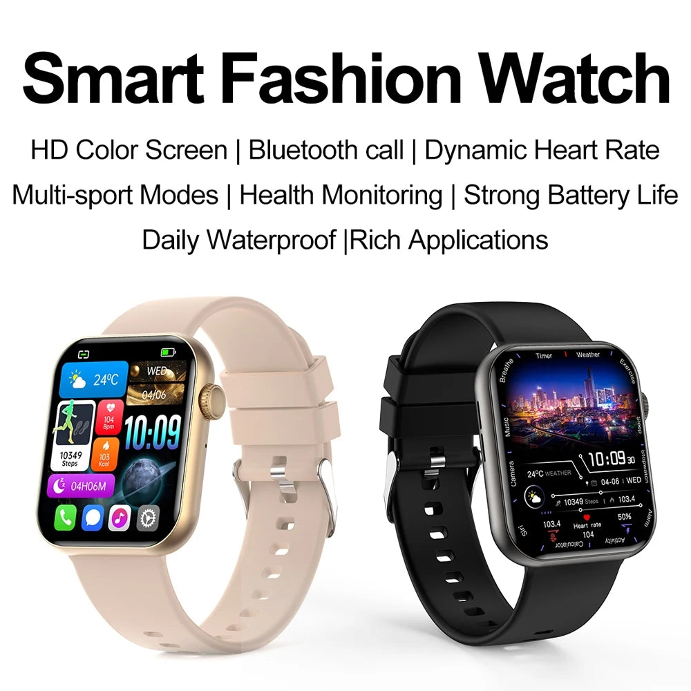New Smart Watch for Women Full Touch Screen Bluetooth Call Waterproof Watches Sport Fitness Tracker Smartwatch Lady Reloj Mujer