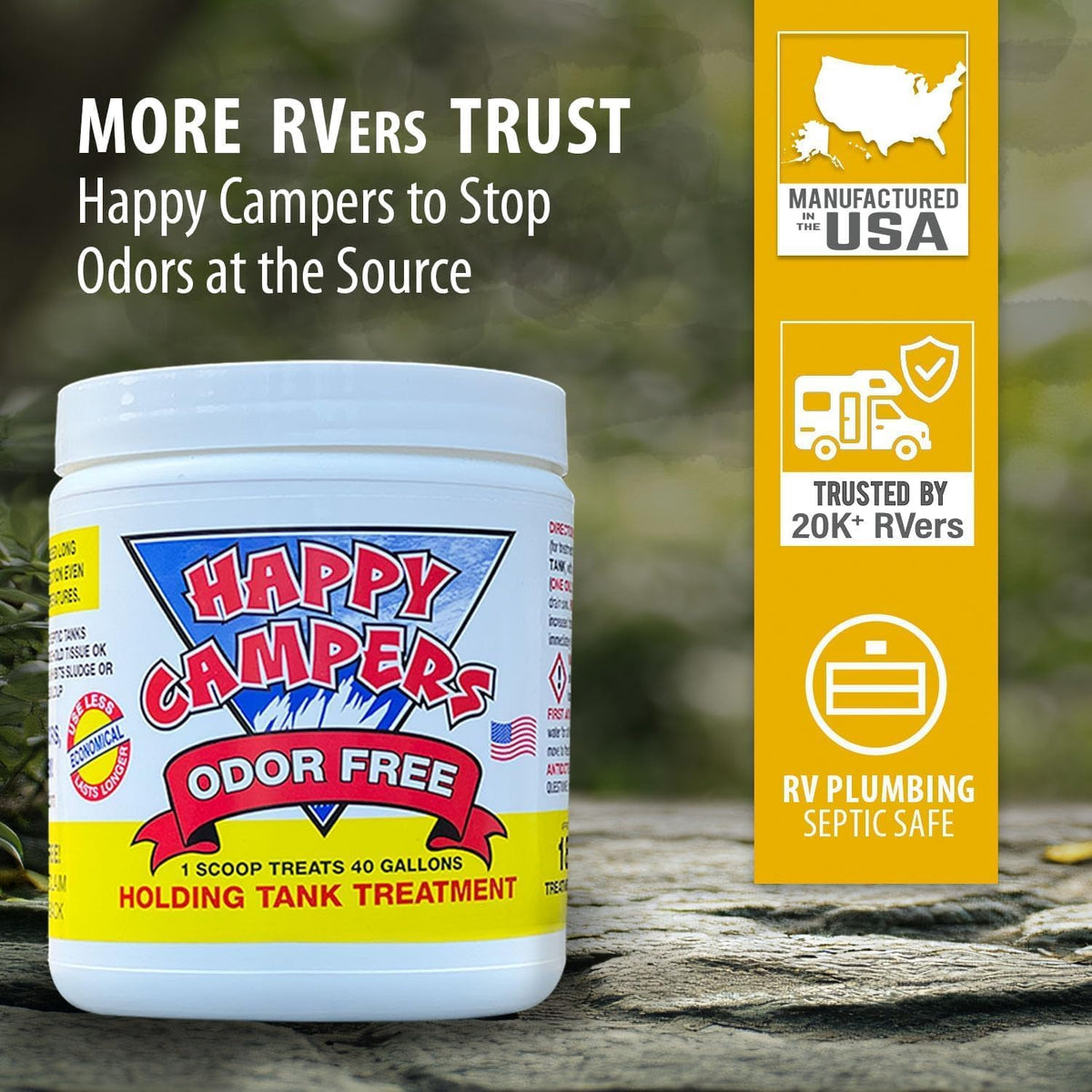 RV Toilet & Holding Tank Treatment – 18 Treatments | Controls Odors, Helps Prevent Clogs, Buildup & Sensor Issues, Black & Gray Tanks, Supports Reliable Dumping