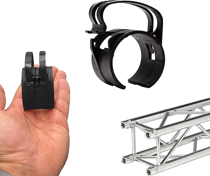 Set of 16 pcs - SNAP Clamp BLACK - is an innovative truss tool | Cable Management Clamp for 50mm truss, SNAP Truss Cable Management Tool, Dura Truss DT SNAP light (16 pcs, Black)