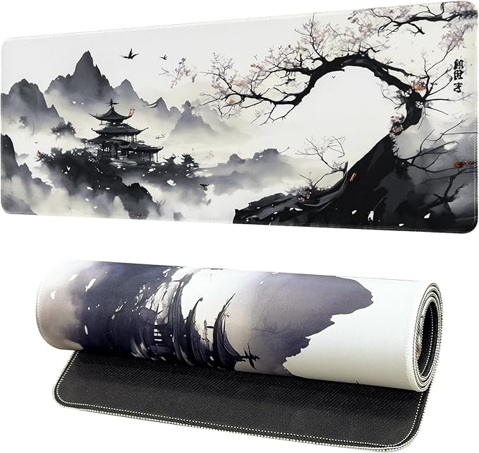 FreeNook Mouse Pad Gaming Mousepad 31.5 x 11.8in Large Mouse Pad for Keyboard,Non-Slip and with Stitched Edges,Keyboard Pad Desk mat for Home Office and School