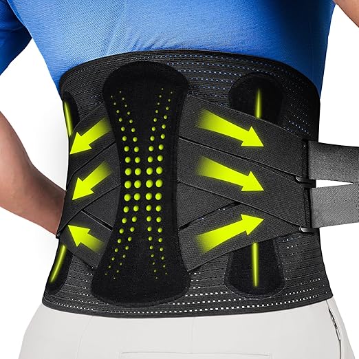 aoFIT Back Brace for Lower Back Pain Relief with 360-Degree Biochemical Hug Support, Back Support Belt for Men and Women, Soft Breathable Fabric Lumbar Support for Herniated Disc, Sciatica XXL