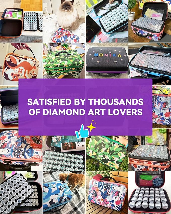 ARTDOT 30 Slots Storage Container for Diamond Art Kits for Adults, Portable Bead Storage Boxes for Diamond Painting Accessories and Tools