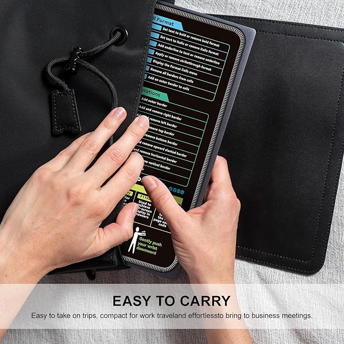 Excel Mouse pad—11.8 * 9.8inch Portable Size |Contains 5 Excel Function modules, FN Shortcut Keys and Practical Relaxation Exercises，Work、Study、Gaming Mouse pad,Excel Cheat Sheet Desk pad