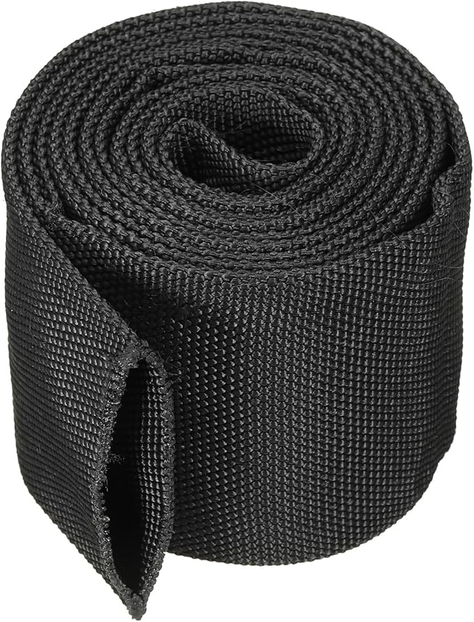 PATIKIL 2" Dia 6.5FT Nylon Protective Hose Sleeve, Cable Cover Sheath Protection for Welding Tig Torch Hydraulic Hose, Black