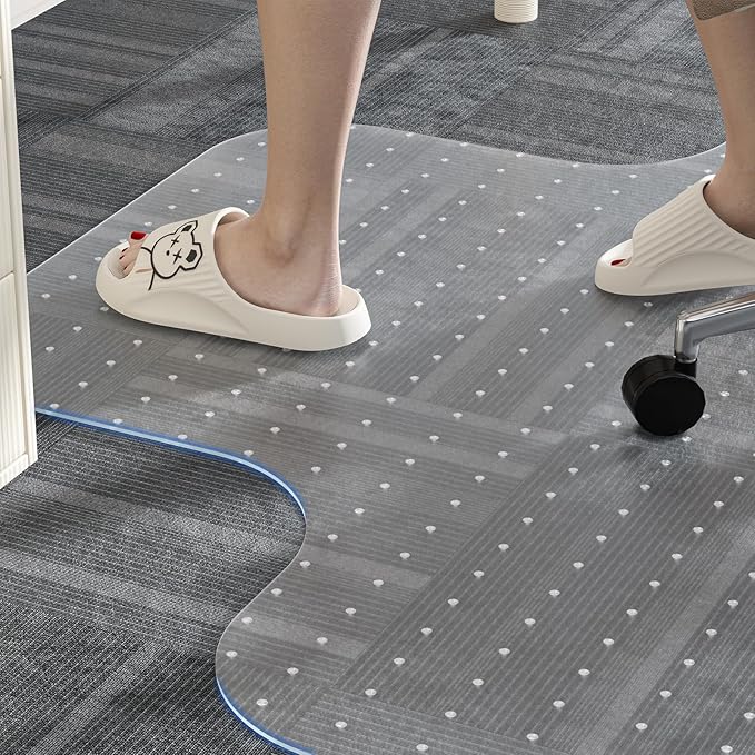 Office Chair Mat for Carpet, 36" X 48'' X 0.09" with Lip, Non-Slip Desk Chair Mat for Home Office, Protects Carpet - Can't be Used on Hardwood