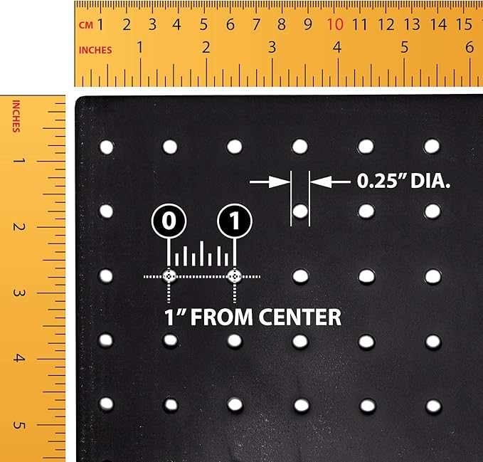 Azar Displays 900945-BLK The DIY Multi-purpose 70-piece Pegboard Wall Organizer Kit with Two Panels and Accessory Assortment, Panel Sizes: 13.5” W x 22” H each, Black