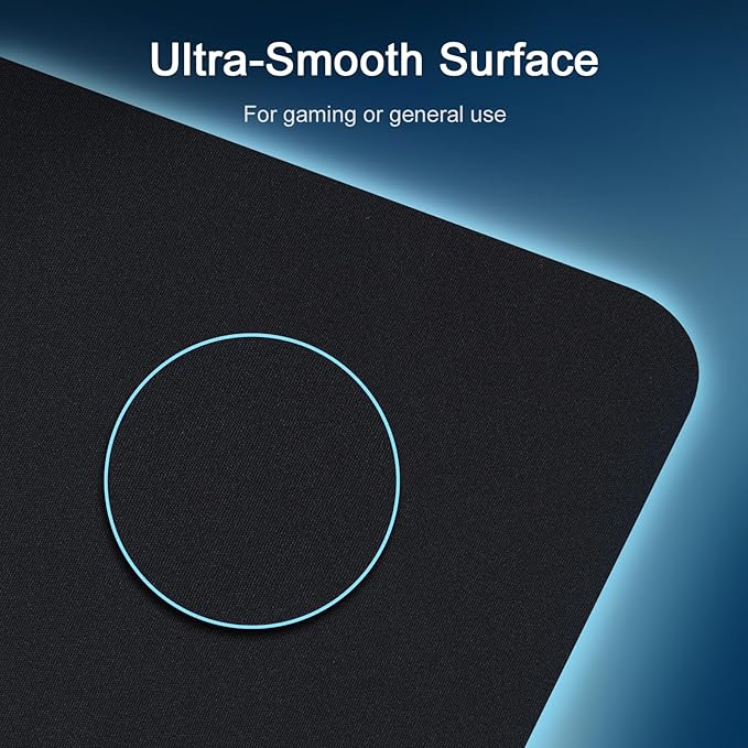Senetem XXL Large Mouse Pad, Ultra-Smooth Gaming Mousepad, Non-Slip Rubber Base, Washable Surface Fits Wired & Wireless Mouse – Big & Long Keyboard Computer Black Mat for Desk, 31.5x15.7 in