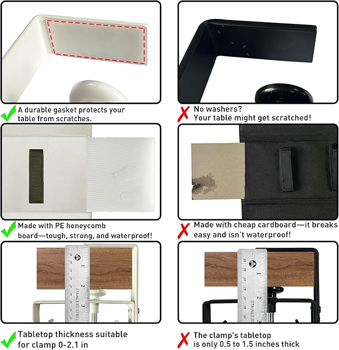 Under Desk Cable Management No Drill – 28" L x 6" W Cord Organizer, Upgraded Silicone Pads (No Scratch), 16 Cable Slots, Washable PE Honeycomb Base, Fits Desks 0–2.1" Thick, Beige