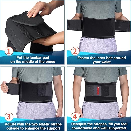 Back Brace for Lower Back Pain Relief - Adjustable Lumbar Support Belt for Sciatica, Herniated Disc, Scoliosis - Breathable Mesh Lower Back Support with Removable Pad - For Men and Women (X-Large)