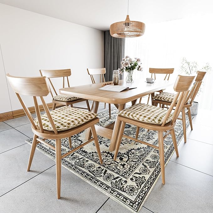 Non-Slip Chair Cushions, Assembled in USA, U-Shaped Skid-Proof Seat Pads for Dining Room, Kitchen, Office, 15"x16"