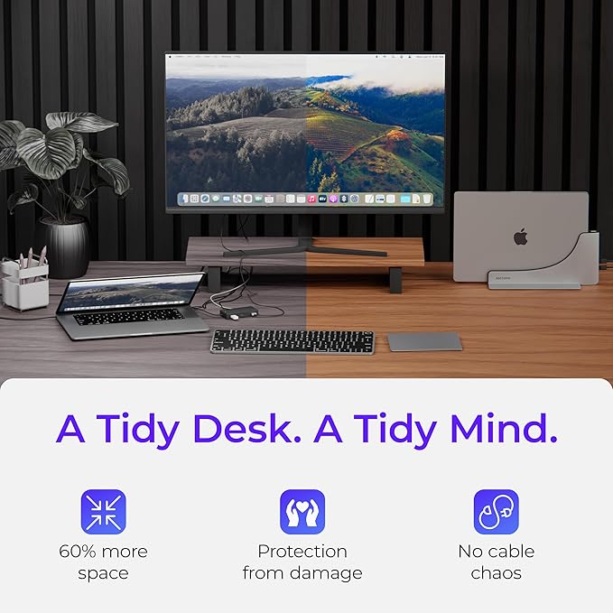 Dock for 16" Apple MacBook Pro - Docking Station - Connect Dual Displays w/Two Thunderbolt 4 USB-C Ports - Mac Docking Station Hub - Supports MacBook Pro 16 (2021-2026, M1,M2,M3,M4,M5 Pro & Max)