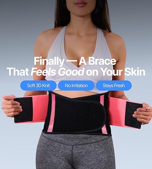Plus Size Back Brace for Woman 52" - 65" - Effective Back Pain Relief & Elastic Support with Dual-Tension Straps, Ultra Thin Breathable Lumbar Support Belt for Sciatica, Herniated Disc, Scoliosis