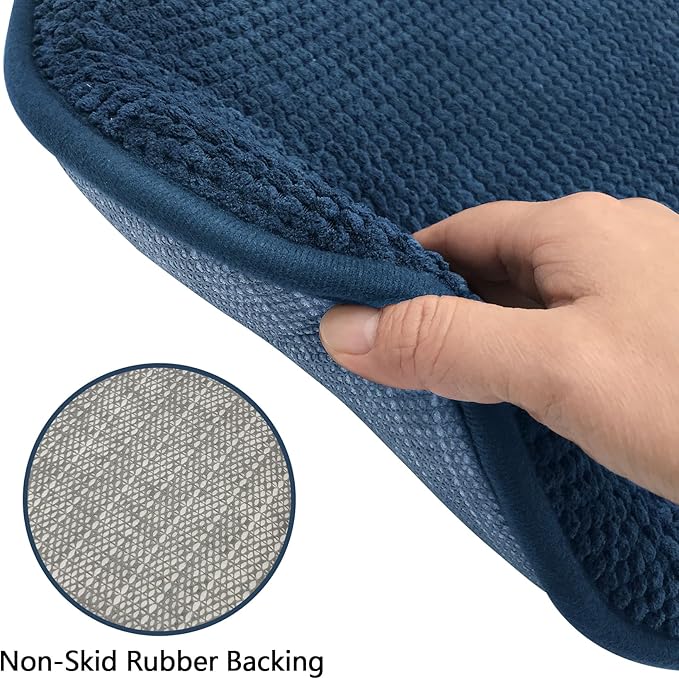 Blue Foam Seat Cushions Kitchen Chairs Pads for Dining Chairs 6 Pack Non Slip Patio Seat Cushions Washable U Shaped Soft Thick Large Metal Wooden Chair Cushions,17" x 15"