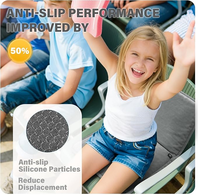 SPRING SEAON Large Gel Seat Cushion for Pressure Relief – Honeycomb Buffer Design with Extra Thick Filling, Anti-Slip Bottom, Perfect for Long Sitting, Travel, Airplane and Daily Comfort (Gray)