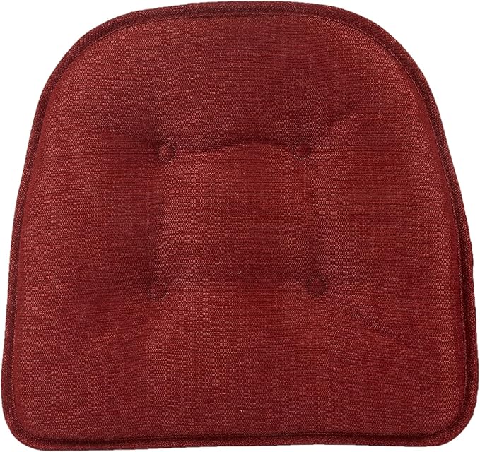 Non-Slip Chair Cushions, Assembled in USA, U-Shaped Skid-Proof Seat Pads for Dining Room, Kitchen, Office, 15"x16"
