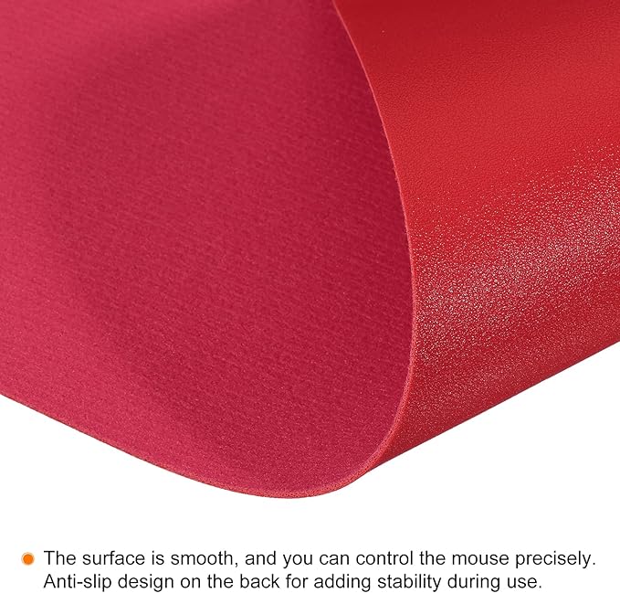 PATIKIL 28"x14" Desk Mat Protector, PU Leather Non-Slip Waterproof Keyboard Pad Writing Mat for Office Home, Red