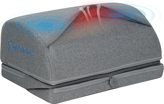 Comfier Under Desk Foot Rest at Work with Heat,Vibration,Ergonomic Heated Footrest,3 Height Under Desk Foot Rest for Office Chair,Foot Stand Support,Gift for Men,Women