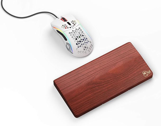 Glorious Gaming Wooden Mouse Wrist Rest - Brown/Golden Oak - for Gaming Mice, Wood Ergonomic Palm Rest| 8x4 inches/19mm Thick (GV-M-Brown)