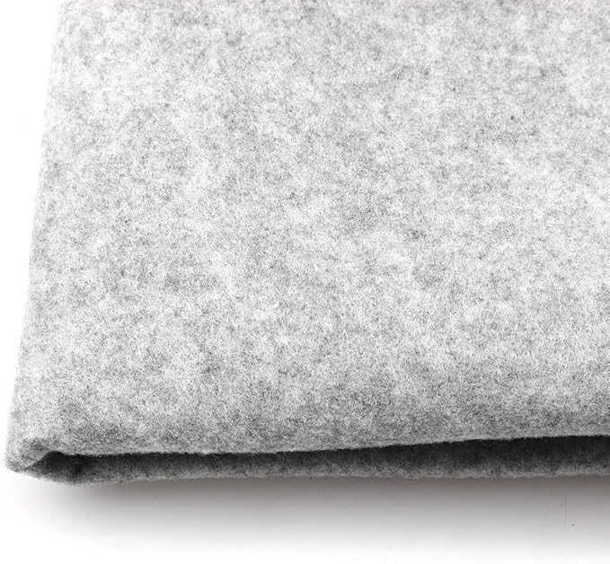 Chinese Calligraphy Drawing Felt Mat, Sumi Xuan Paper Painting Felt Desk Pad for Practice Calligraphy Traditional Chinese Painting (80 x 120 cm), Grey