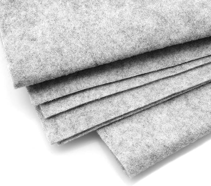 Chinese Calligraphy Drawing Felt Mat, Sumi Xuan Paper Painting Felt Desk Pad for Practice Calligraphy Traditional Chinese Painting (80 x 120 cm), Grey