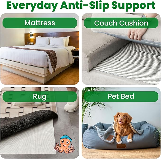 ECOHomes Non Slip Mattress Gripper Pad Stop Mattress, Keep Topper from Sliding - Anti Slip Grip Pads Holder Stop Couch Cushion, Sofa Cushions, Patio & Furniture to Prevent Sliding (Full XL)