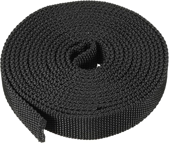 PATIKIL 0.5" Dia 10FT Nylon Protective Hose Sleeve, Cable Cover Sheath Protection for Welding Tig Torch Hydraulic Hose, Black