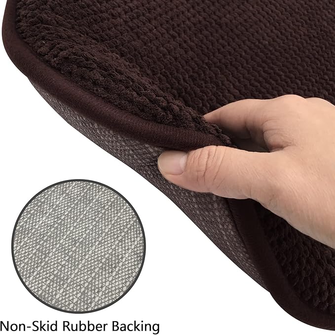 Brown Foam Seat Cushions Kitchen Chairs Pads for Dining Chairs Non Slip Office Seat Cushions Washable U Shaped Soft Thick Large Metal Wooden Chair Cushions,17" x 15"