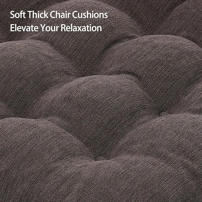 Recliner Cushions for Elderly with Lumbar Support, Patent Design 20x20x4 Inch Thick Chair Cushion Soft Tufted Dual Layer Booster Seat Cushions for Seniors Recliner Risers Taupe 1 Set