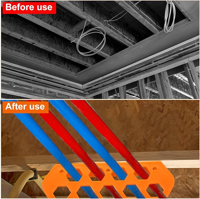 40 Pcs Cable Chase Wire Bracket Cable Support Wire Bracket Holder Electrical Tools for Electrical Cord Organized Management, 1" with 9-Hole Design
