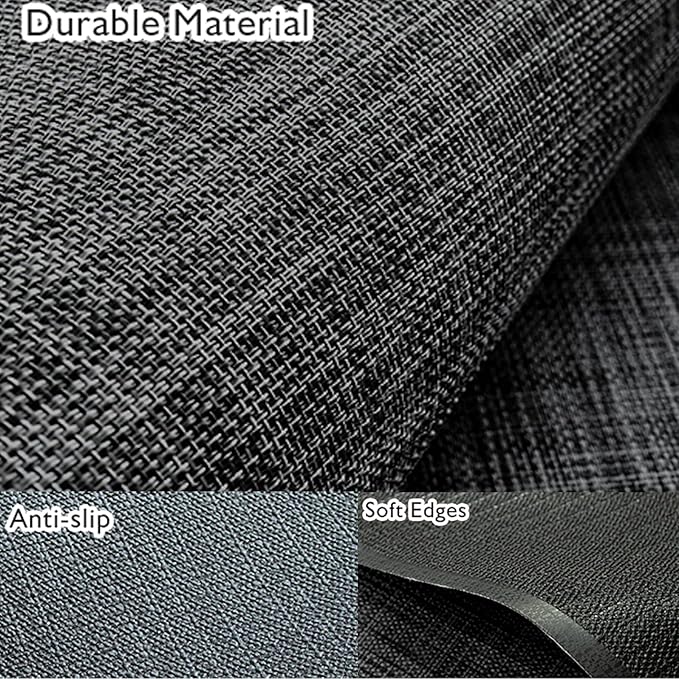 Sycoodeal Office Chair Mat for Hardwood & Tile Floor,Computer Gaming Chair Mat for Rolling Chairs Non-Curve, Anti-Slip, Heavy Duty Floor Protector for Home Office,Dark Black (40" x 55")