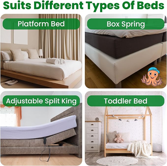 ECOHomes Non Slip Mattress Gripper Pad Stop Mattress, Keep Topper from Sliding - Anti Slip Grip Pads Holder Stop Couch Cushion, Sofa Cushions, Patio & Furniture to Prevent Sliding (Queen)